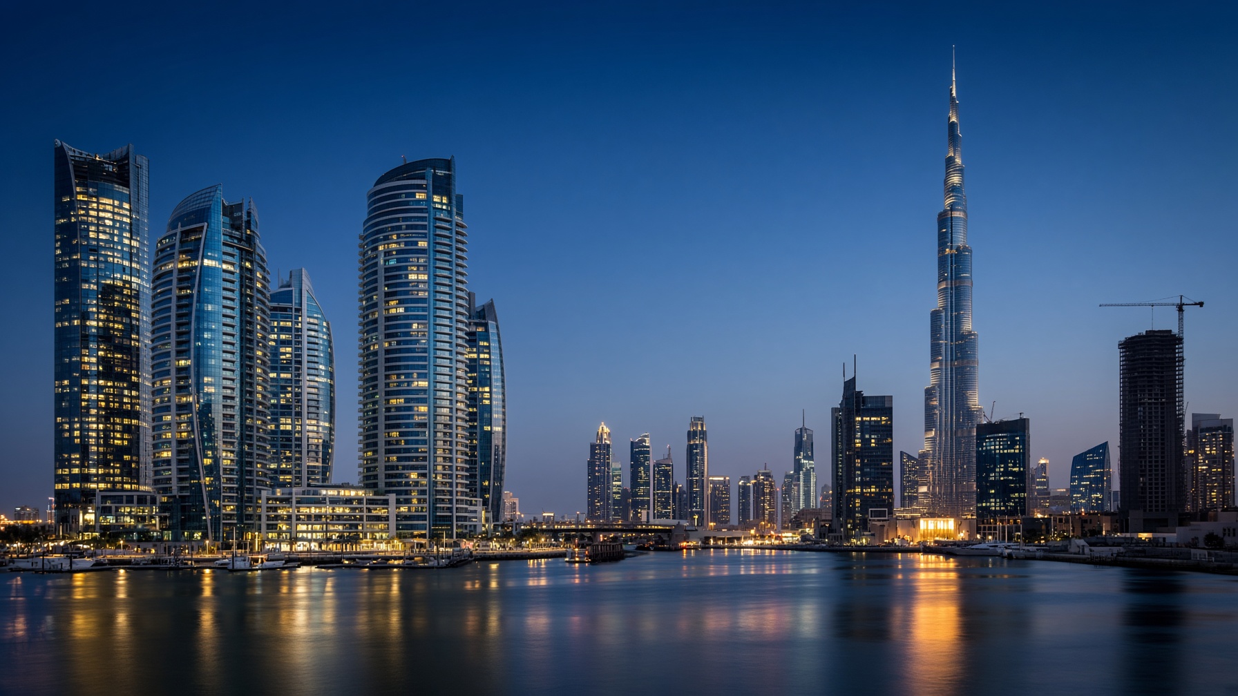 Dubai skyline at dusk